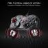 Redragon G710 Wired Gaming Controller - Dual Vibration Motors, Rapid Trigger, Ergonomic Design, 4 Programmable Keys, Customizable Macros, Adjustable Joystick Heights - Work for PC & Android & NS - Black